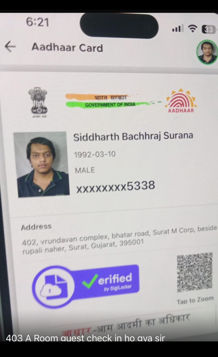 Aadhar Front Photo Person 1